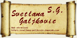 Svetlana Galjković vizit kartica